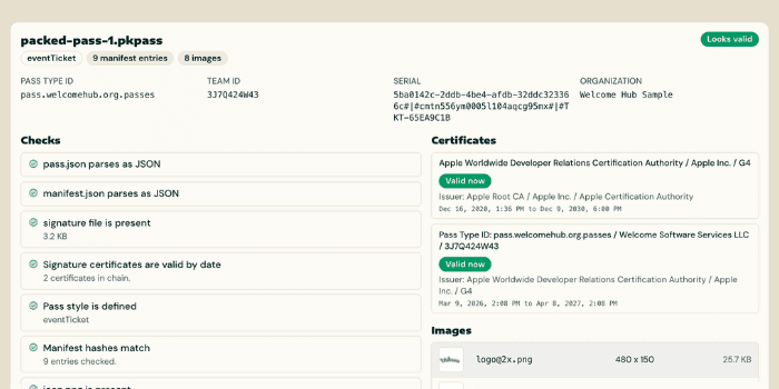 Apple Wallet Package Inspector