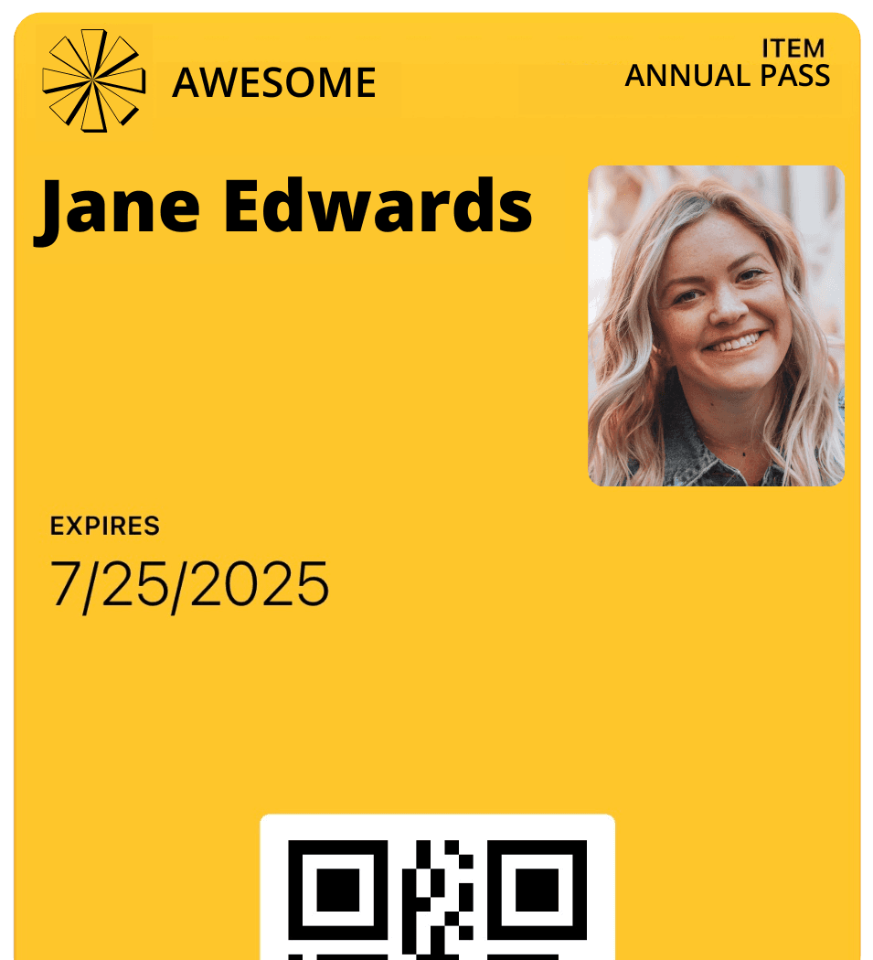 Pass mockup for Jane Edwards